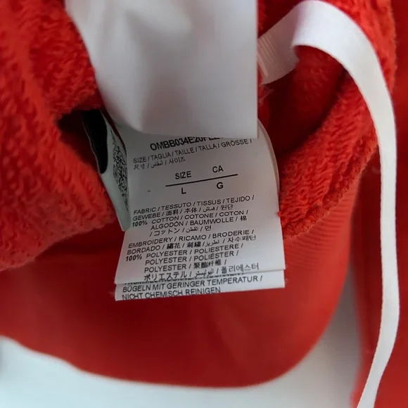 Off-White Hoodie, Virgil Abloh . Excellent. Sz Large.
